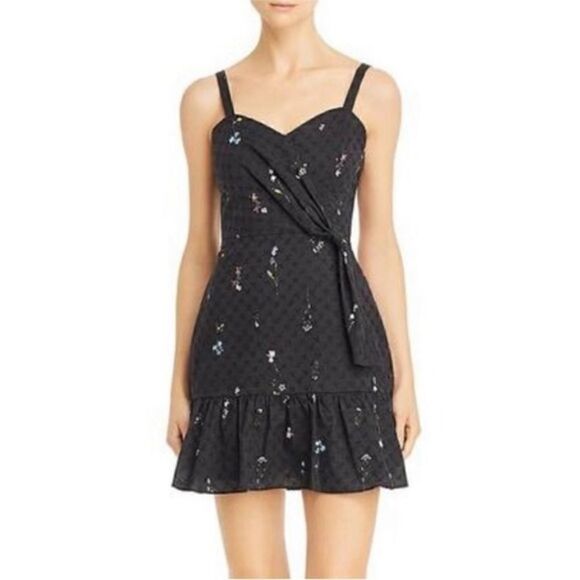 NWT Parker Fawn Eyelet Floral Print Mini Dress - Picture 1 of 11